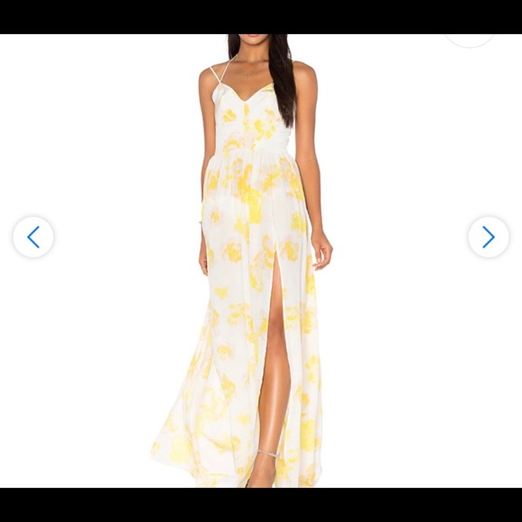 Amanda uprichard rio maxi yellow floral dress - Picture 2 of 5